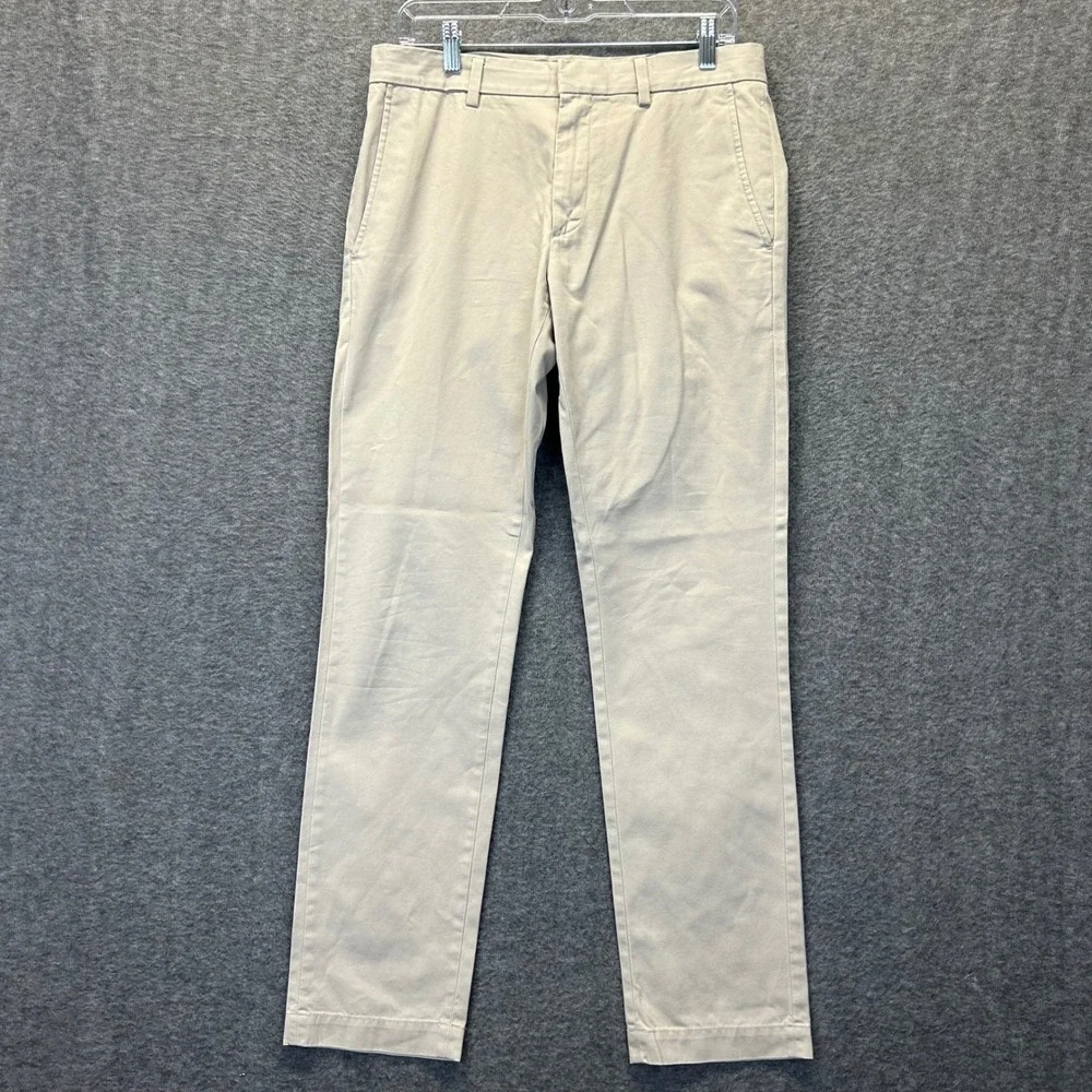 Banana Republic Aiden Chino Mens 31x32 Tan Khaki Slim Fit Cotton Pants 31 x 32